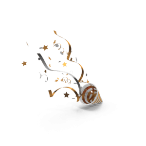 Golden Party Popper Confetti.H03.2k